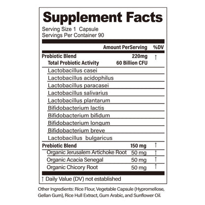 BSYS 60 Billion CFU Probiotic Capsules